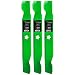 8TEN LawnRAZOR Blade Set for Craftsman Husqvarna Poulan AYP 50 Inch Deck 137380 156468 532137380 Hi-Lift 3 Pack