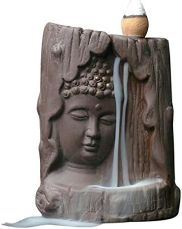 Backflow Incense Burner Buddha Statue Home Decor Ceramic Ornaments Incense Base Sandlewood Incense 20pc