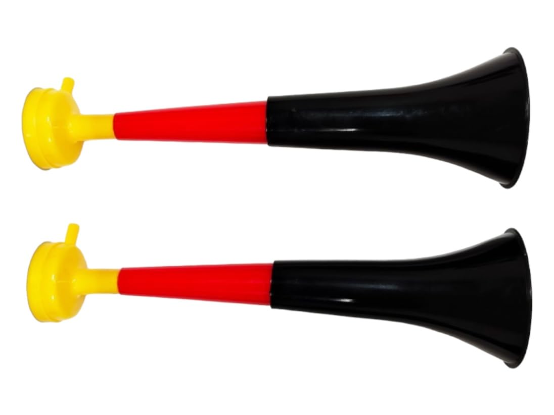 Vuvuzela Two Body Trumpets - Accessory for Football and Sports Celebrations - Noisy Air Horn for Animation Ideal for Transportation (2 Products, Germany)