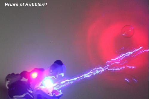 New Style LED Light Up Bubble Gun Toy~Wolf Addition with 2 Bubble Refill (US Seller)