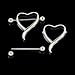 1 Pair 361l Surgical Steel Love Heart Nipple Shield Bar Ring Body Piercing Jewelry