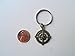 Bronze Open Metal Compass Keychain - I'd Be Lost Without You; 8 Year Aniversary Gift, Couples Keychain