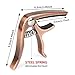 Professional Zinc Alloy Capo for 4-String Ukulele - Soprano & Concert - Lightweight & Rose Gold - Includes 2 Ukulele Picks - BestSounds