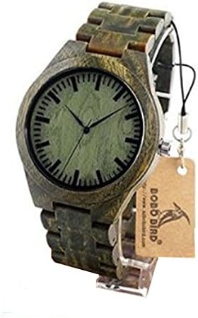 Luxury Brand Wooden Watches Full Wooden Quartz Watch Real Green Sandal Pockwood Cool Handmade Wristwatches in Box
