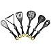 Zestkit 7 Piece Kitchen Utensils Set, Nylon Cooking Cookware Gadget Tool Set Includes Masher, Ladle, Slotted Spoon, Pasta Server, Whisk Slotted Turner and 360° Rotating Stand