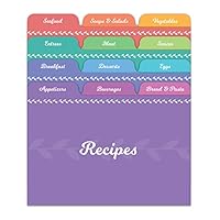 Jot & Mark Recipe Card Dividers | 24 Tabs per Set, Works With 4x6 Inch Cards, Helps Organize Recipe Box (Rainbow)