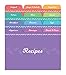 Jot & Mark Recipe Card Dividers - 24 Tabs per Set, Works with 4x6 Inch Cards, Helps Organize Recipe Box (Rainbow) - Tab Divider