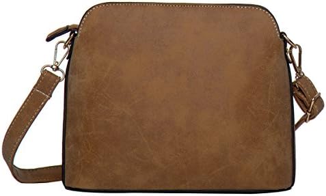 Celsino Women Crossbody Bags Messenger Shoulder Bag Purse PU Leather Handbag Adjustable Strap (Brown)