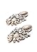 Happiness Boutique Women Statement Earrings with Rhinestones in Beige Long Earrings in Pastel Nude Colors nickel free
