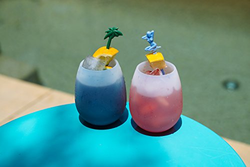 Unbreakable Silicone Wine Glasses - 14 Ounce Stemless Shatterproof Wine Squishy Cups by Jokel - Set of 4 - Thumbnail 4