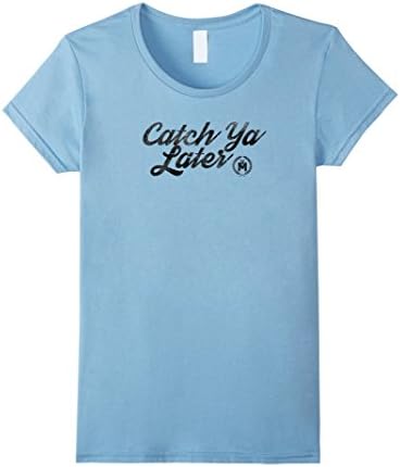 Womens Calum Von Moger T Shirt Catch Ya Later Large Baby Blue