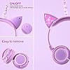 Unicorn-Kids-Headphones-Glowing-Cat-Ear-Headphones-with-85db-Volume-Limit-Foldable-Headphones-for-Kids-GirlsPurplePink esonstyle Unicorn Kids Headphones, Glowing Cat Ear Headphones with 85db Volume Limit, Foldable Headphones for Kids Girls…