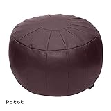 Rotot Unstuffed Pouf, Ottoman, Bean Bag Chair, Foot Stool, Foot Rest, Storage Solution or Wedding (Empty & New) (Puce, Brown)