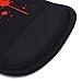 Redragon P020 Gaming Mouse Pad with Wrist Rest Support Memory Foam Wrist Cushion Black Red Thick Version Waterproof Pixel-Perfect Accuracy Optimized for All Computer Mouse Sensitivity MMO Sensors