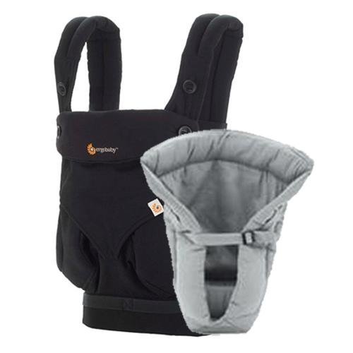 ergobaby Bundle of Joy Four Position 360 Carrier, Black with Natural Insert