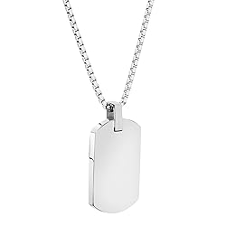 Geoffrey Beene Men's Stainless Steel Engravable Dog