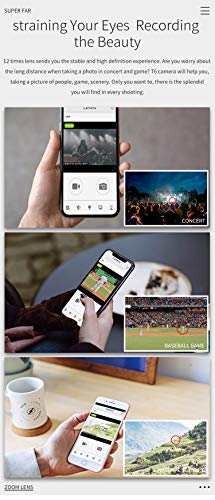 Mini WiFi Spy Camera 1080P Small Wireless Hidden Cameras with Audio and Video Home Security Cameras Built in 800mAh Battery with 12x Optical Zoom Lens Rotatable Bracket Motion Detection Phone APP