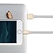 iPhone Cables, 2 Pack 6FT Elktry High Speed Braided Charger Cord Line Fast Sync Data Cable Tangle-Free for iPhone 7 7 Plus 6 6S 6 Plus 6S Plus SE 5S 5C 5 iPad Pro Air iPod (Champagne Gold)