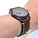 Dark Brown 20mm Genuine Leather Wristwatch Watch Band Oil Tan Vintage Strap for Men with Stainless Buckle