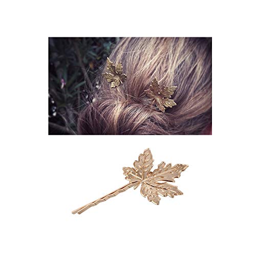 9 Pack Gold Vintage Retro Geometric Minimalist Branch Leaf Flower Hair Clip Snap Barrette Comb Stick Claw Crab Clamp Bobby Pins Alligator Hairclips Metal Wedding Party Hair Styling Accessories - Thumbnail 7