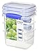Sistema KLIP IT Rectangular Collection Food Storage Container, 13 oz./0.4 L, Clear/Blue, 3 Count