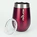 reduce Vacuum Insulated Stainless Steel Wine Tumblers with Clear Tritan Lid, 12oz – BPA Free, Tasteless and Odorless (Red)