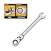 Gunpla 8 Pieces 8-17mm Flexible Head Combination Ratcheting Wrench Spanner Set Metric and SAE