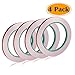 selizo 4 Pack Copper Foil Tape with Conductive Adhesive for EMI Shielding, Paper Circuits, Electrical Repairs, Grounding(1/4inch)