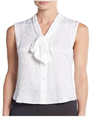 Calvin Klein Women's Wear Tie-Neck Blouse XS White