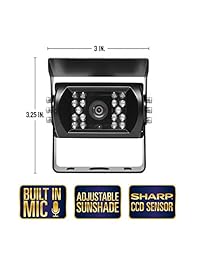 rvs 770616 N de seguridad de visión trasera cámara de vídeo con 7 Inch LCD (Negro)