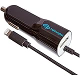 Apple Certified Lightning Car Charger - 2.1 Amp For iPhone X 8 Plus 8 7 Plus 7 6S Plus 6 S 5S 5C 5 SE - Cable USB Socket Rapid Charges 2 Devices - Keeps You Connected On The Road