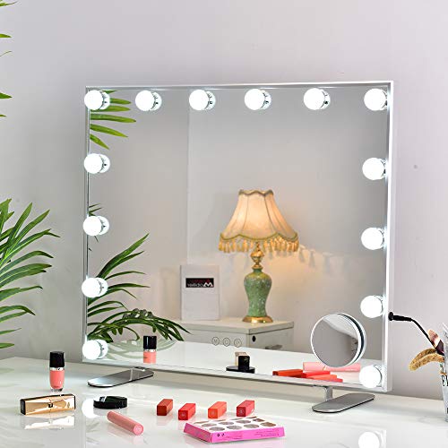 FENCHILIN Large Vanity Mirror with Lights, Hollywood Lighted Makeup