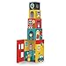 Petit Collage Peek-A-Boo Nesting and Stacking Blocks Playset, Includes 4 Stacking Boxes and 3 Wooden Characters – Easy Storage and Cute Illustrations – Makes a Great Gift Idea
