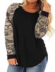 Kancystore Women's Plus Size Long Sleeve Tunic Tops