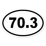 70.3 Half Ironman Triathlon Run car bumper window sticker 5