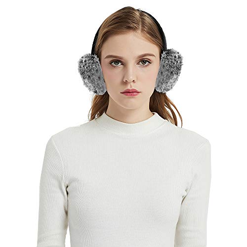 Unisex Fleece Ear Muffs/Ear Warmers-Winter Outdoor Classic Earmuffs Earwarmers by Aurya(Black)