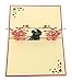 Wedding and anniversary Handmade 3D pop-up card with romantic couple under an arch of beautiful flowers. Ideal complement to flowers for delivery Valentines Day Gift I LOVE YOU