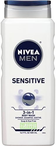 Nivea Men NIVEA Men Sensitive 3-in-1 Body Wash 16.9 Fluid Ounce (Pack of 3)