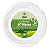 Comfy Package 100% Compostable 9 Inch Heavy-Duty Plates [125 Pack] Eco-Friendly Disposable Sugarcane Paper Plates