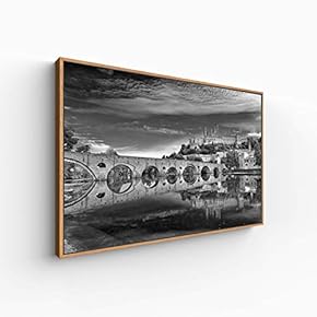 Canvas Wall Art for Living Room, Bedroom Black and White Construction Framed Canvas Prints for Home Decoration Ready to Hang - 16x24 inches