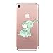 Qissy iPhone 7 Case Transparent TPU Cute Rabbit Elephant Bear Strawberry balloon Clear Design Cover (1)
