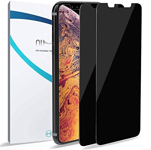 QiMai 2 Pack Tempered Glass Privacy Screen Protector for iPhone XS/iPhone X, 5.8 inch Case Friendly