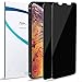 QiMai for iPhone Xs MAX Privacy Screen Protector, 2 Pack Case Friendly Anti Spy Tempered Glass Film