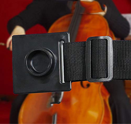 Cello Endpin Anchor Non-Slip Stopper Holder Adjustable Fixing Strap with O-Ring Bow Rosin,Anti Slip Scratch Skid Thick Sponge Pad Stand Rest Stop Belt for Cellist Double Bass Practice Performance - Thumbnail 3