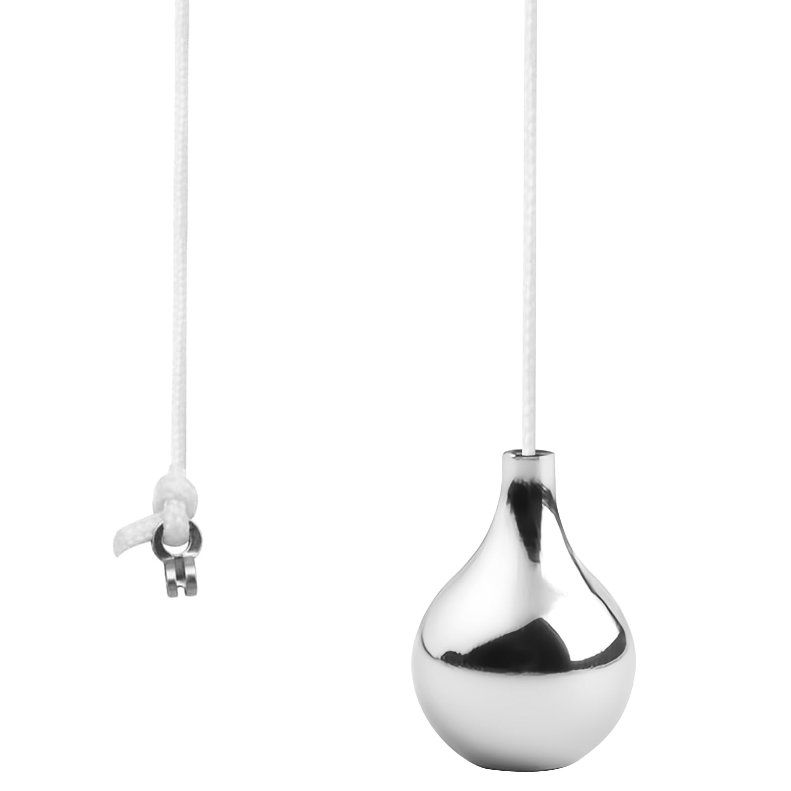 NewZC Bathroom Light Pull Cord Handle with 150cm Long Nylon Pull String Extension Connector Chrome Pull Cord End Extender for Bedroom Toilet Shower Ceiling Light Fan Switch and Blind - Silver