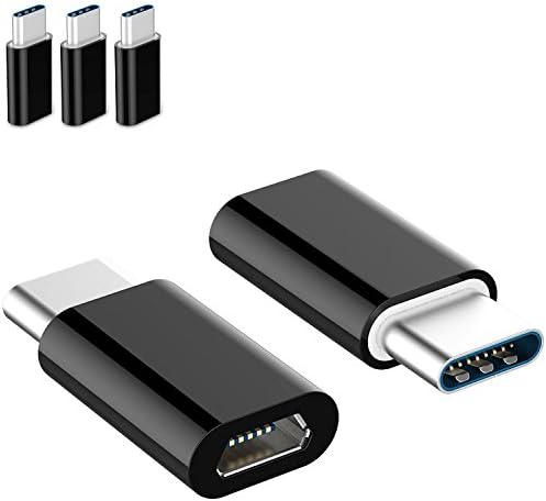 Type C Adapter,Micro USB to USB C Adapter,[3Pack],by FREEDOMTECH, Data Syncing and Charging,Universal for MacBook,ChromeBook Pixel,Nexus 5X,Nexus 6P,Nokia N1 and Other Type C Supported Devices (Black)