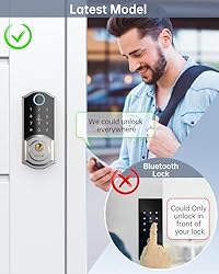 WiFi Door Locks for Front Door : SMONET Remote