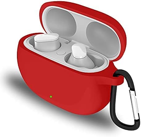 Protective Case for Beats Studio Buds/Studio Buds + (2023) Case Cover with Clip, Silicone Case Keychain Compatible with Studio Buds Protector Cover Shockproof Front LED Visible, NOT Include Earbuds