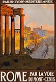 Rome Italy Tourism Travel Vintage Ad Poster Print - 13x19