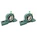 Two (2) UCP204-12 Cast Iron Pillow Block Mounted Bearings - 3/4" Inch Inside Diameter w/ Set Screw Lock - P204 primary